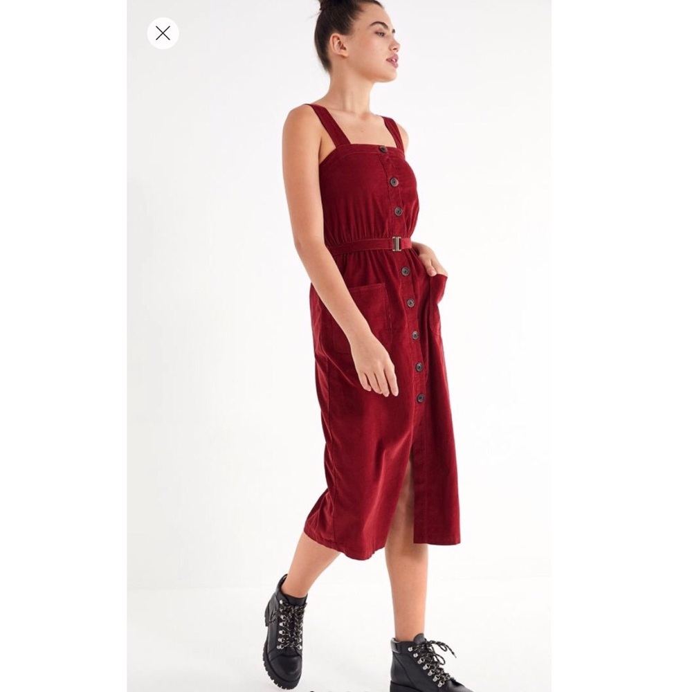 UO Cordelia  Corduroy Midi Dress